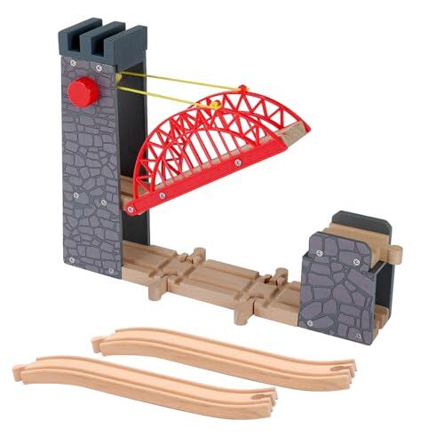 El puente de madera que revoluciona las vías de juguete
