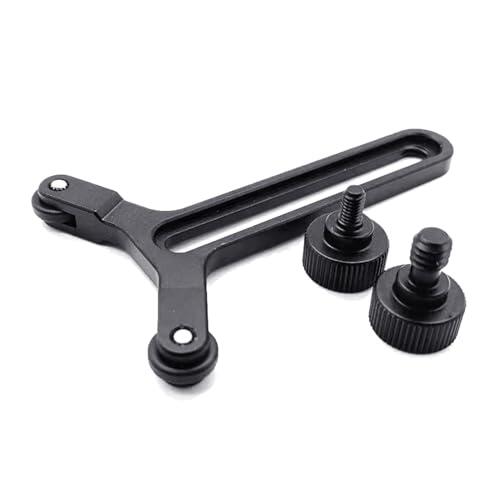 Soporte de lente en forma de Y de aluminio para teleobjetivo, sistemas de soporte de lente larga con doble rueda de altura de marco ajustable