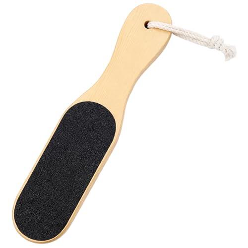 Ebksqs Lima de Pies de Madera Natural, Lima Doble Cara Profesional para Pedicura – Elimina Callos, Durezas y Piel Muerta, Uso Húmedo y Seco