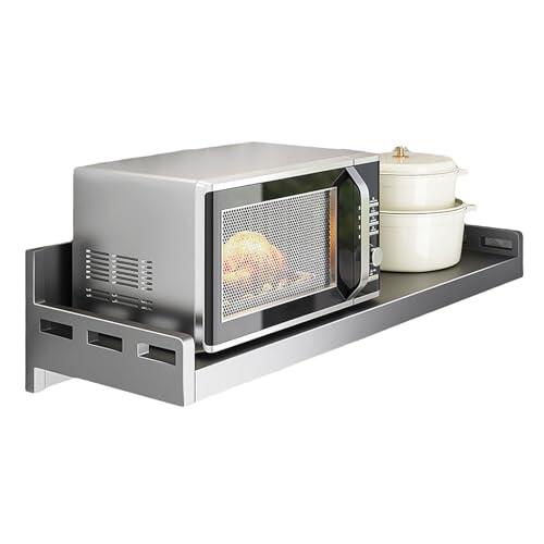 Onxyrbyte Estanteria Microondas Pared Soporte Microondas,Soporte de Pared para microondas,Estante de Almacenamiento Organizador de Cocina para el Hogar,para Horno,condimento,Utensilios de Cocina