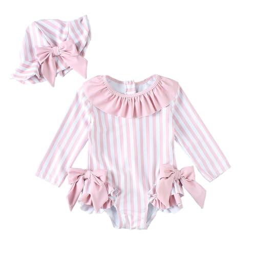 Guía completa del traje de baño infantil JENJON a rayas rosas para 12-18 meses