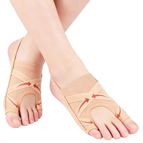 Tpubmity Corrector De Juanetes,Corrector Hallux Valgus,Almohadilla para el Dedo Gordo y Pequeño de los Dedos,Protector De Juanetes,Endereza el Dedo Gordo del pie,Hombres y Mujer,S