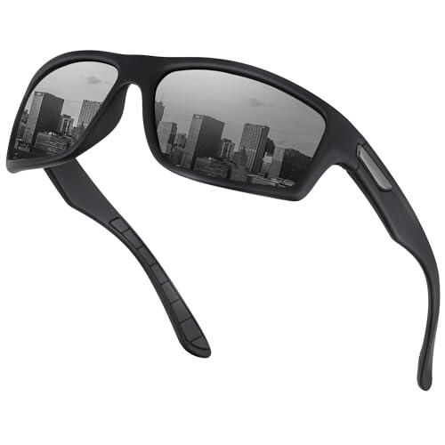 Opssaker Gafas de Sol Polarizadas para Hombre y Mujer - Gafas Deportivas con Protección UV400 para Conducir, Ciclismo, Pesca y Running