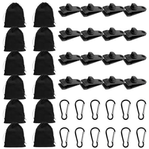 12 bolsas de peso para cenador: bolsas de arena negras con 12 anillos de fijación y 12 clips de plástico, lastre de bolsas de arena pesadas, para cenador de jardín y cortinas de exterior
