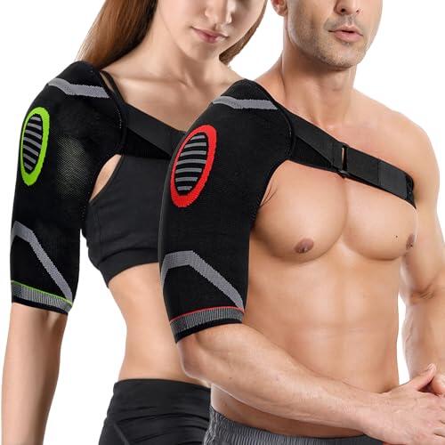 Eniyou 2 PCS Hombrera Ortopedica Hombrera Deportiva Hombre Hombreras Ortopedicas Ajustable Ligero Y Cómodo Para Aliviar El Dolor Y Las Lesiones Deportivas Apto Tanto Para Hombres Como Para Mujeres