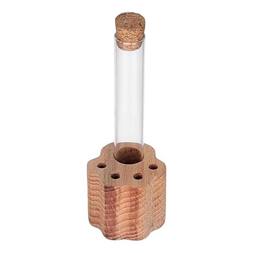 Cofre de recuerdos de bigote con base de madera