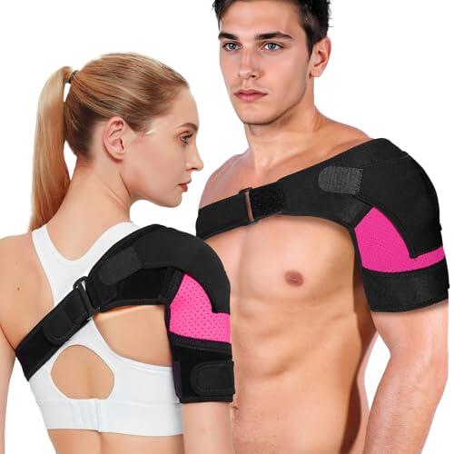 Yoodriy Hombrera Ajustable de Neopreno para Hombres y Mujeres, Transpirable para Soporte y Confort, Apta para Hombro Derecho o Izquierdo, Ideal para Deportes y Uso Diario