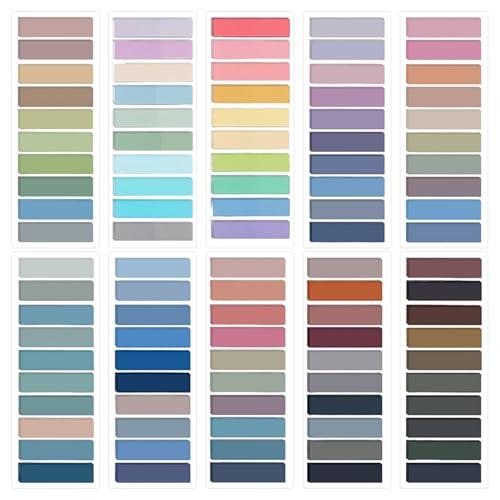 Pegatinas De Índice Autoadhesivas De 10 Colores, Pegatinas Para Etiquetas De Clasificación De Notas, Papel De Notas Transparente, Aptas Para Escuelas Y Oficinas.