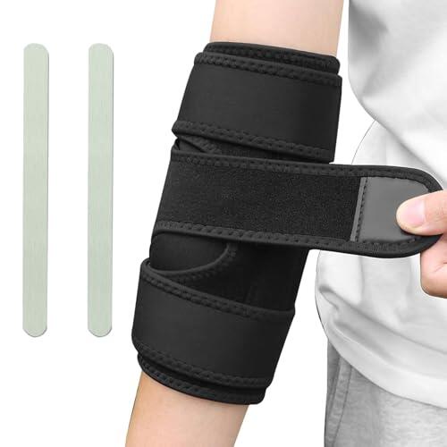 HAOXYO Férula para Codo Ajustable Soporte Inmovilizador de Codo para Síndrome del Túnel Cubital Alivio del Dolor Nervio Cubital Hombres y Mujeres 1 Unidad