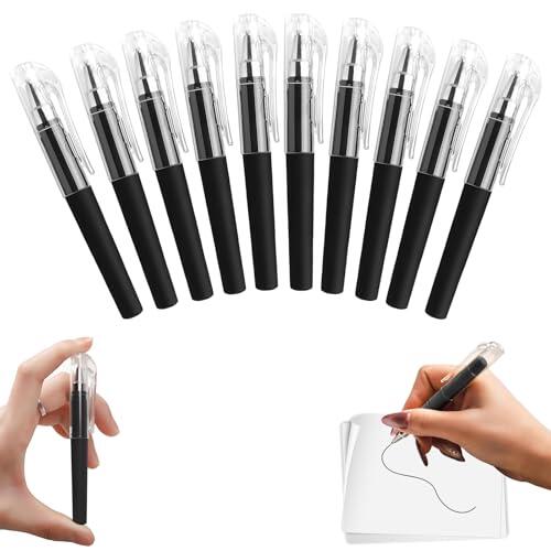 bolígrafos de Gel Mini Bolsillo Tinta Negra 0,5 mm 10 Piezas bolígrafo pequeño Corto Escritura fluida Secado rápido para Diario de Bolsillo Escuela Oficina hogar
