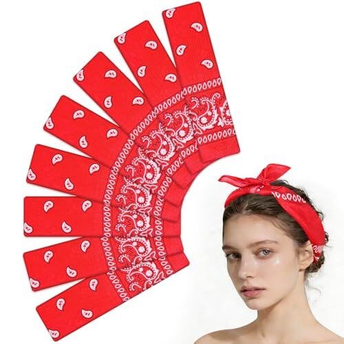 Morcheiong 8/16 pañuelos de cachemira para la cabeza, pañuelos, para hombres, mujeres, niños y niñas, rosso, 22" x 22"