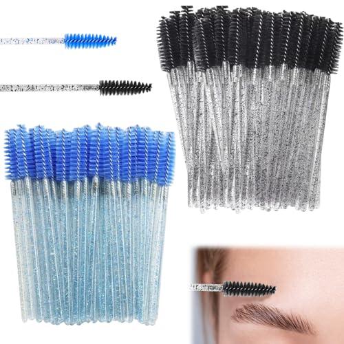 GSGFUIS 200 cepillos desechables para pestañas y aplicador de cejas, con mango de cristal, herramienta de maquillaje multiusos