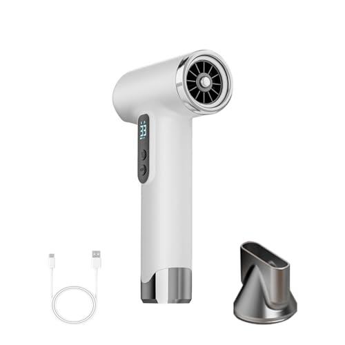 SL Euthtion Secador de pelo inalámbrico, batería de 15000 mAh, secador de pelo recargable, 3 ajustes ajustables de aire caliente y frío, utilizado para viajes, camping y caravana.