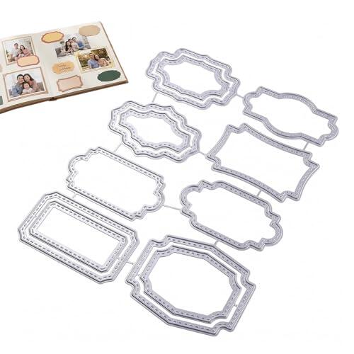 Matriz de corte Juego de 8 troqueles rectangulares, perfecto para cortar papel de regalo, hacer álbumes de bricolaje y tarjetas, ideal para todos tus proyectos creativos de papel y regalos