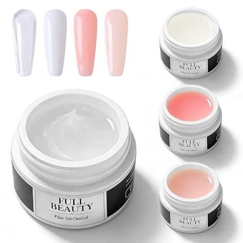 Kit de Gel para Uñas 4 x 15 ml – Profesional DIY para Uñas Acrílicas y Press-On – 4 Colores – Fácil Aplicación en Casa – Ideal para Regalo y Uñas Artificiales