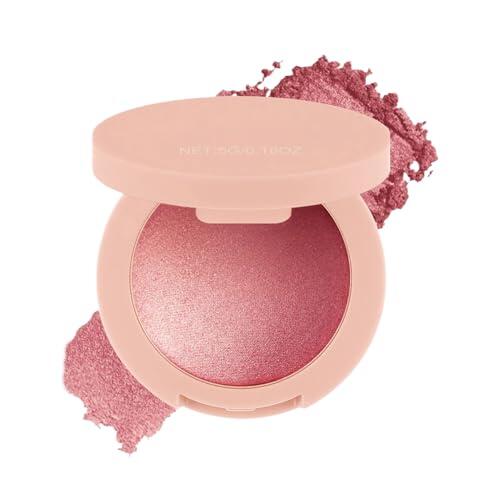 Polvo de colorete – Maquillaje facial | Polvo de colorete de larga duración con brillo para mujeres y niñas, todos los de piel, uso diario, salones