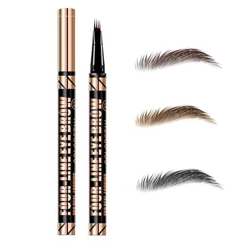 Lápiz de Cejas Con Punta de 4 Puntas, impermeable Eyebrow Pencil, Natural de Larga Duración, Para Cejas Maquillaje Naturales, Duradero y Resistente a Las Manchas-02