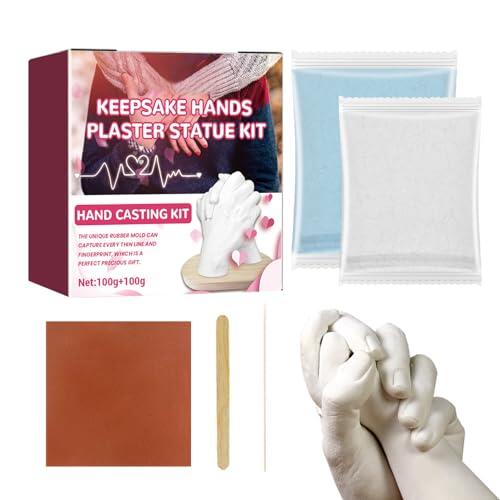 Kit de fundición a mano | Kit de moldeo de manos familiares | Molde de yeso inolvidable, preservación de la memoria, decoración del hogar, parejas, marido, esposa, abuela, novia, novio
