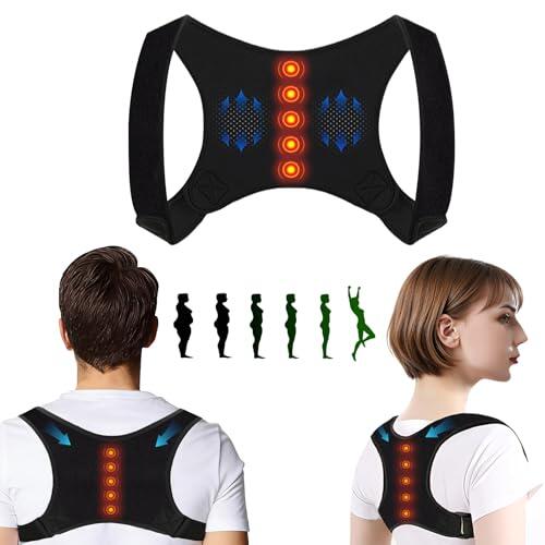 23GUANYI Corrector Postura Espalda Hombre Mujer con Imanes, Corrector de Espalda Cómodo y Respirable Espalda Recta de Postura para Hombro Espalda Prevención del Dolor Corrección de Postura (L-XL)