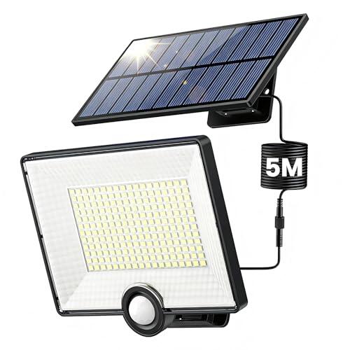 Iluminación exterior eficiente: análisis completo del foco solar iPosible de 204 LED