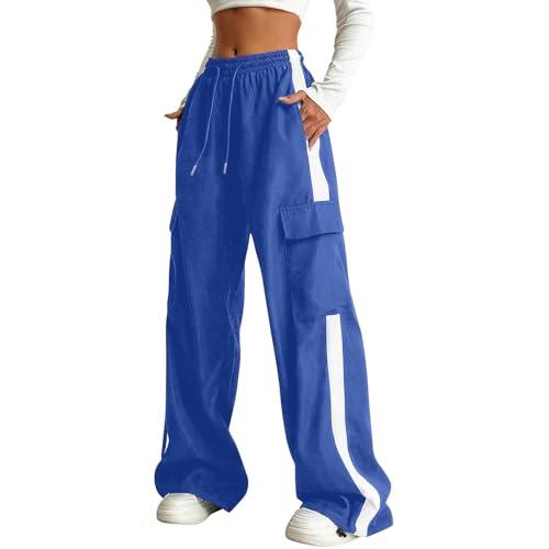 Generisch Pantalones de chándal para niños con múltiples bolsillos para niños y niñas, ideales para jugar al aire libre y uso diario. Tejido de sarga cómodo y duradero., azul, 9-10 años