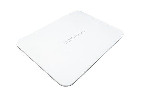 DRYHOME Alfombrilla Escurreplatos Diatomita Blanca (40x30 cm) - Piedra Secar Rápido Cocina Sólida y Sin Rendijas - Escurridor Diatomita Cocina de una Pieza Ultra Absorbente