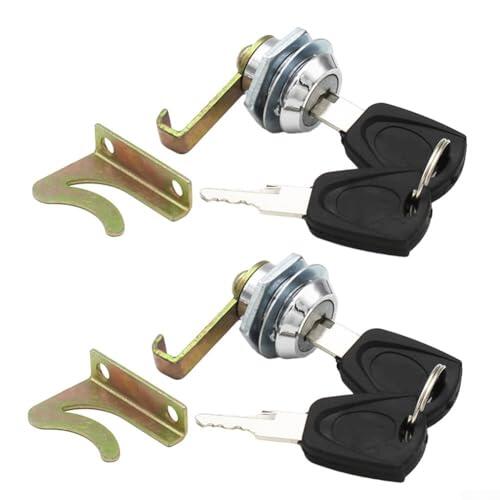 Zilimontt Candado de acero inoxidable E-For para maletero de bicicleta con hebilla y 2 llaves - Cerradura de metal antirrobo para bicicletas eléctricas, scooters, motocicletas y vehículos eléctricos