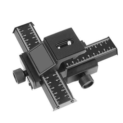 Gimbal Head, Cabezal de trípode RYH con riel deslizante de enfoque macro de 4 vías for tomas de primer con tornillo de 1/4 for cámaras DSLR(Plastic version)