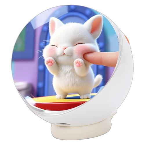 YUEHISY Esfera de Memoria de Bola de Cristal: Bola Electrónica con Pantalla Digital 3D, Reproductor Multimedia Portátil, Regalo Ideal para Cumpleaños, Aniversario de Navidad (White)