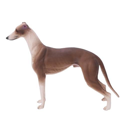 Modelo de Galgo Marrón de Simulación, Juguete Artesanal Exquisito para Proyectos Escolares y Decoración del Hogar, 20x3,3x13cm, Regalo para Niños