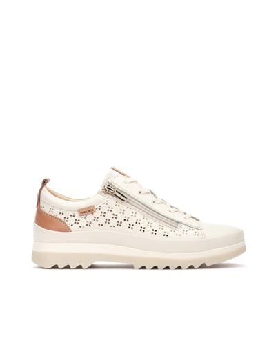 Pikolinos Vigo Deportivos Mujer | en Cuero | Plantilla Extraíble Memory Foam | Talla EU 35-42 en Color Blanco