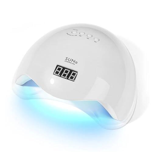 Secador de uñas 48 W, con luz LED UV for curar esmalte gel, sensor automático 4 temporizadores y pantalla LCD, herramientas profesionales for manicura(White)