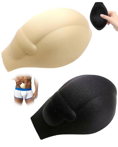 JEXOWIQ 2 Piezas Bañador Relleno para Hombres Almohadillas de Natación,calzoncillos con relleno,para Resaltar la Set de Color para Surf Fitness y Entrenamiento