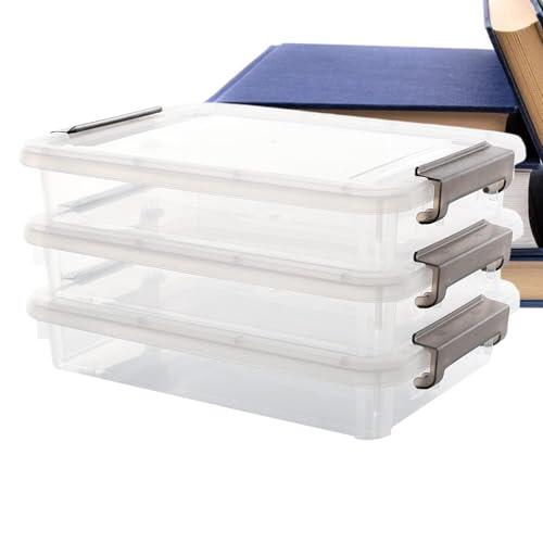 Caja de almacenamiento de archivos - 12.6x9.06x2.87 pulgadas | Archivos de escritorio, Organizador de archivos, Organizar documentos importantes | Para el hogar, oficina, apartamento, dormitorio
