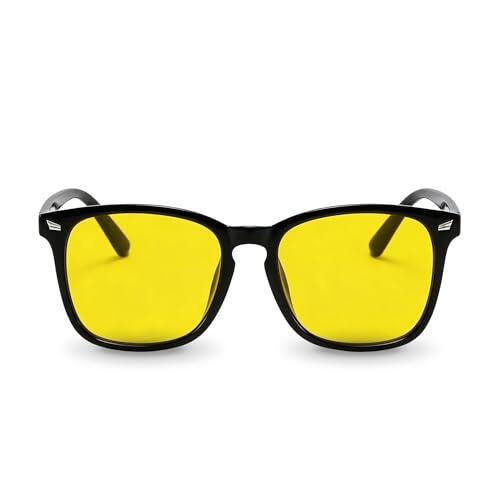 Primora Goods Gafas Bloqueo Luz Azul Hombre y Mujer – Lentes Amarillas Antirreflejo para Pantallas y Conducción Nocturna – Reduce Fatiga Visual, Deslumbramiento y Mejora la Claridad