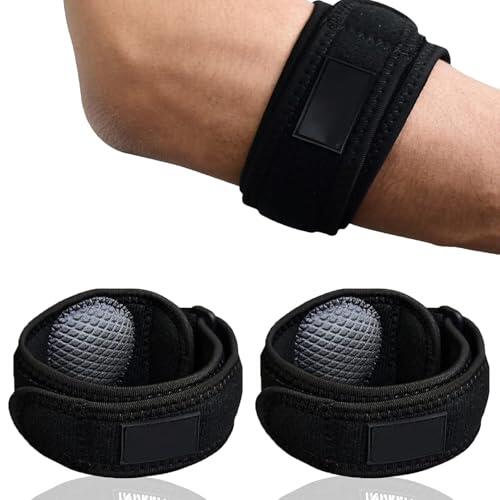 1 par de coderas - Coderas ajustables para hombres y mujeres - Coderas para epicondilitis, tendinitis, dolor en el antebrazo, codo de golfista, deporte, musculación