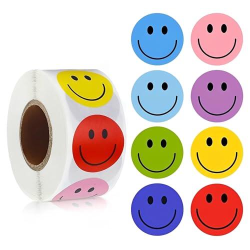 GWEOR 500 Pegatinas de Caras Sonrientes Coloridas Decorativas, para Regalos Infantiles Manualidades y Álbumes de Recortes