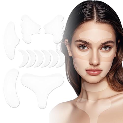 220 Pcs Parches Antiarrugas Facial Wrinkle Patches Parches Faciales de Silicona Hombres y Mujeres para la Frente, Alrededor de los Ojos, Comisuras de los Labios y Cuello