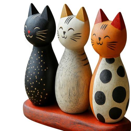Adornos Felinos en Madera: Figuras Decorativas Simsky