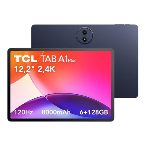 TCL Tab A1 Plus Tablet Android | Pantalla 10,95" FHD+ | 6 GB + 128 GB | Batería 8000 mAh | T-Pen Incluido | Android 15 | WiFi | Altavoces Cuádruple | Carga Rápida 18W