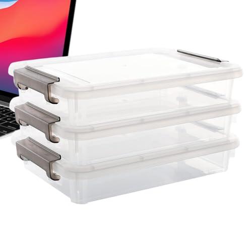 organizadora de documentos | 3 piezas apilables e impermeables, de almacenamiento de documentos A4 B5 – Para casa, oficina, escuela, papelería, pasaporte, tarjeta de identificación