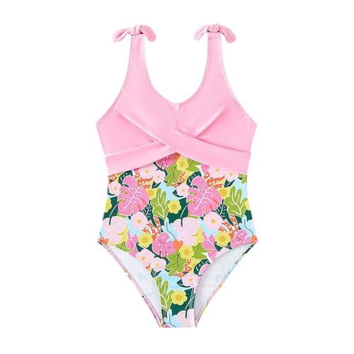 Genérico Bañador Niña Natacion, Traje De Baño De 1 Pieza para Niñas Traje De Baño Lindo Verano Floral Playa Deporte Baño