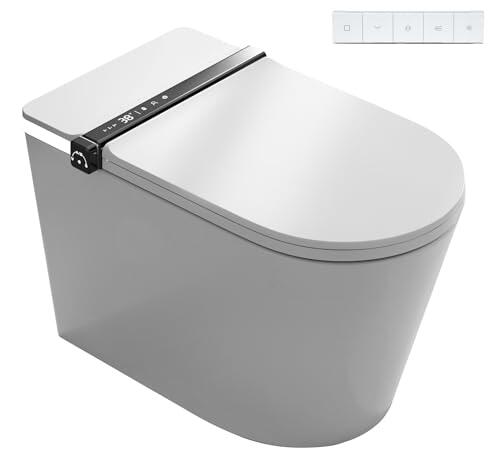 Nashi - Inodoro Japonés | WC con Bidet | Desagüe a Suelo | Secado Ultra-Rápido, | Apertura Automática | Asiento Calefactable | Esterilizador UV | iAnna