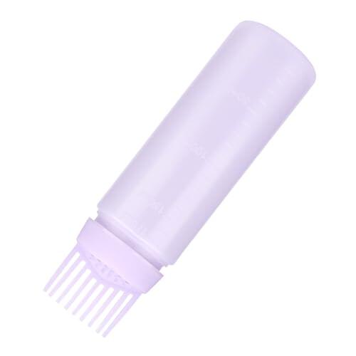 Aplicador Raíz - Peine Cepillo Raíces Escala 6oz | Aplicación Color | Rellenable Profesional Salón, Punta Inclinada Herramienta Medición, Dispensador Champú Seco Acondicionador