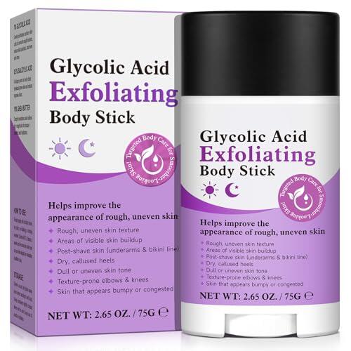 Barra Exfoliante Corporal Con Ácido Glicólico 75 G, Con Un 7% De Ácido Glicólico + 0,5% De Ácido Salicílico, Aha Y Bha, Mejora La Piel Áspera, Los Poros Obstruidos, La Piel De Gallina