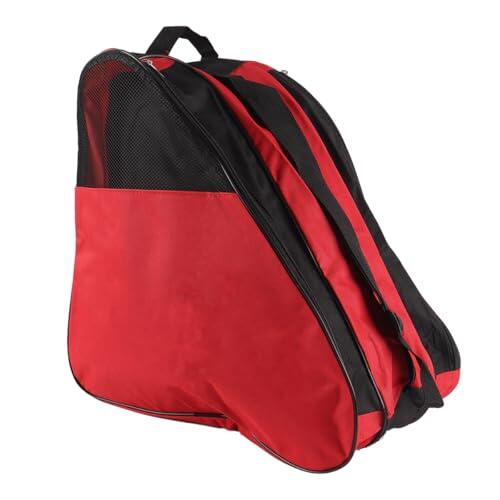 Ubric Bolsa para patines de mujer, patines de hielo, patines de esquí, patines de hockey sobre hielo para adultos, para hombres y mujeres (rojo)