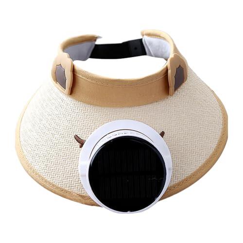 Generico Sombrero con ventilador – 3 velocidades Ampla Tesa | Visera parasol transpirable para niños | para actividades al aire libre Viaje Senderismo Picnic Playa Deportes Ciclismo Gimnasio Piscina