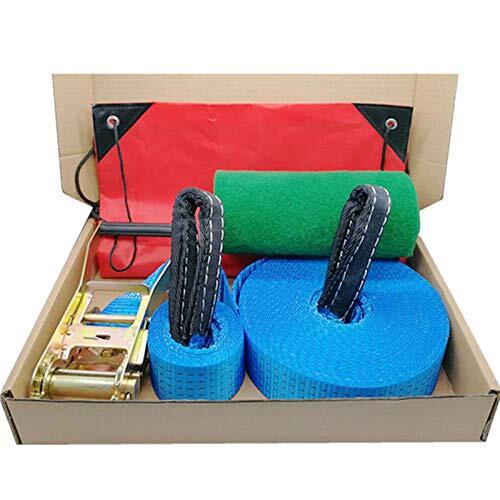 Slackline - Kit para fitness al aire libre, cuerda de equilibrio de fácil instalación con protector de árbol, ancho de banda de 5 cm, ideal para principiantes y niños