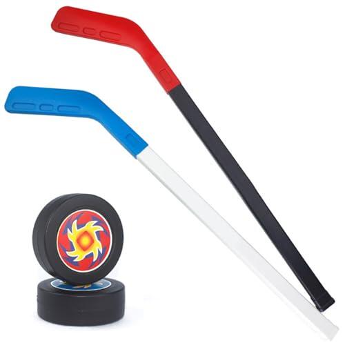 BEAHING El Sistema de Hockey Infantil de PP para niños Incluye 2 Palos y 2 Bolas, para Juegos de Entrenamiento en Interiores y Exteriores