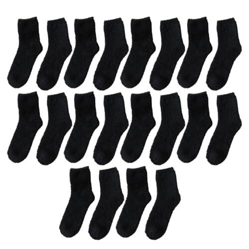 Zambuph 10 unids/set de calcetines artesanales elásticos y exquisitos que se mantienen secos y cómodos con poliéster de secado rápido resistente al desgaste, Negro
